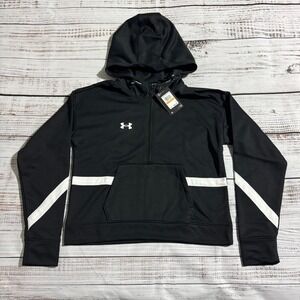 Under Armour UA Heat Gear Storm Armour Fleece Track Jacket Hoodie Crop Women's S